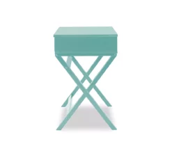 Kari Turquoise Lift-Top Campaign Desk -FurniHub Store 810543172 4