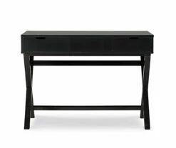 Kari Black Lift-Top Campaign Desk -FurniHub Store 810543173 3