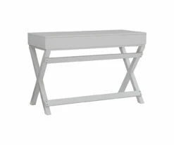 Kari Gray 2-Drawer Campaign Desk -FurniHub Store 810543177 5