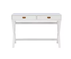Cami White X-Base Campaign Writing Desk -FurniHub Store 810543179 3