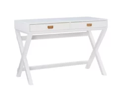 Cami White X-Base Campaign Writing Desk -FurniHub Store 810543179 5