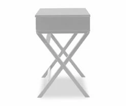 Kari White Lift-Top Campaign Desk -FurniHub Store 810543181 4