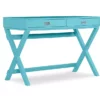 Cami Blue X-Base Campaign Style Writing Desk -FurniHub Store 810543182 1