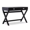 Cami Black X-Base Campaign Style Writing Desk -FurniHub Store 810543183 1