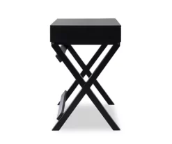 Cami Black X-Base Campaign Style Writing Desk -FurniHub Store 810543183 5