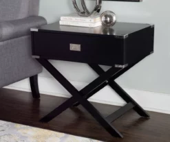 Cami Single Drawer X Base Accent Table -FurniHub Store 810543184 A0 7