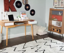 Nate Ash & White 2-Drawer Writing Desk -FurniHub Store 810543187 A0 10