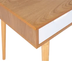 Nate Ash & White 2-Drawer Writing Desk -FurniHub Store 810543187 A8 5