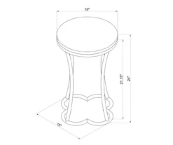 Globa Designs White & Gold Capiz Mosaic Beehive Accent Table -FurniHub Store 810543194 A7