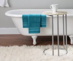 Global Designs Pewter Geometric Capiz Mosaic C Accent Table -FurniHub Store 810543213 2