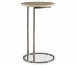 Global Designs Pewter Geometric Capiz Mosaic C Accent Table -FurniHub Store 810543213 4