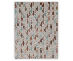 Global Designs Gold Geometric Capiz Mosaic Fish Pattern C Accent Table -FurniHub Store 810543218 4