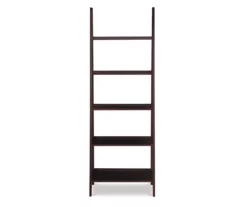Boston Espresso 5-Shelf Wooden Ladder Bookcase -FurniHub Store 810543223 3
