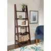 Boston Espresso 5-Shelf Wooden Ladder Bookcase -FurniHub Store 810543223 B0