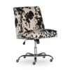 Austin Black Cow Print Draper Swivel Office Chair -FurniHub Store 810543226 1