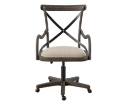 Radley Cafe Gray Wash X-Back Swivel Office Chair -FurniHub Store 810543227 3