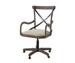Radley Cafe Gray Wash X-Back Swivel Office Chair -FurniHub Store 810543227 4