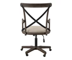 Radley Cafe Gray Wash X-Back Swivel Office Chair -FurniHub Store 810543227 5