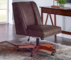 Austin Dark Walnut Upholstered Office Chair 12 Austin Dark Walnut Upholstered Office Chair -FurniHub Store 810543233 A0 6