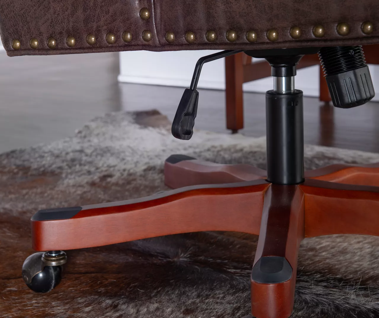 Austin Dark Walnut Upholstered Office Chair 6 Austin Dark Walnut Upholstered Office Chair - Image 4