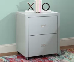 Kari Gray 2-Drawer Rolling Filing Cabinet 8 Kari Gray 2-Drawer Rolling Filing Cabinet -FurniHub Store 810543238 2