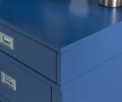 Kari Royal Blue 4-Drawer Office Desk -FurniHub Store 810543245 A0 10