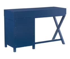 Kari Royal Blue 4-Drawer Office Desk -FurniHub Store 810543245 A4 4