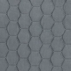 Royal Gray Quilted Ottoman With Silver Base 13 Royal Gray Quilted Ottoman With Silver Base -FurniHub Store 810543261 6