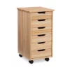 Craft Mate Natural Wood 6-Drawer Rolling Storage Cart 1 Craft Mate Natural Wood 6-Drawer Rolling Storage Cart -FurniHub Store 810543290 1
