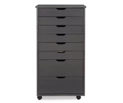 Craft Mate Gray Wood 8-Drawer Rolling Storage Cart -FurniHub Store 810543293 3