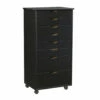 Craft Mate Black Wood 8-Drawer Rolling Storage Cart -FurniHub Store 810543294 1