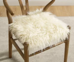 Emmitt Gray & Brown Faux Fur Wishbone Chair 16 Emmitt Gray & Brown Faux Fur Wishbone Chair -FurniHub Store 810543298 A0 10
