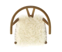 Emmitt Gray & Brown Faux Fur Wishbone Chair 21 Emmitt Gray & Brown Faux Fur Wishbone Chair -FurniHub Store 810543298 A4 6