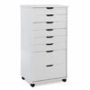 Craft Mate White Wood 8-Drawer Rolling Storage Cart -FurniHub Store 810543299 1