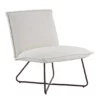 Aalyazia White Sherpa Accent Chair -FurniHub Store 810543305 1