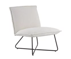 Aalyazia White Sherpa Accent Chair