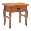 Denver Antique Pine 1-Drawer Curved Leg End Table -FurniHub Store 810543318 A0 1