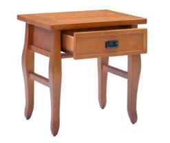 Denver Antique Pine 1-Drawer Curved Leg End Table -FurniHub Store 810543318 A0 6