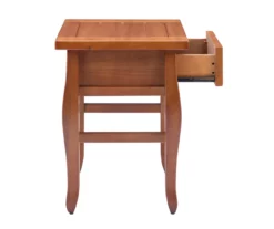 Denver Antique Pine 1-Drawer Curved Leg End Table -FurniHub Store 810543318 A1 7