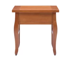 Denver Antique Pine 1-Drawer Curved Leg End Table -FurniHub Store 810543318 A2 5