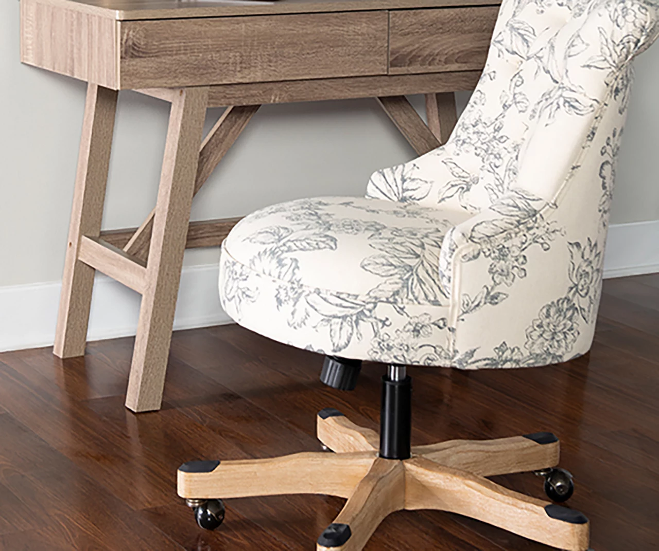 Tift Floral Fabric Swivel Office Chair 3 Tift Floral Fabric Swivel Office Chair - Image 2