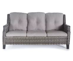 Real Living Rockbridge All-Weather Wicker Cushioned Patio Sofa & Ottoman Set -FurniHub Store 810544462 3
