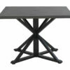 Autumn Cove Brown Wood Look Square Steel Patio Dining Table -FurniHub Store 810553658