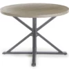 Sandpointe Neutral Steel Round Patio Dining Table -FurniHub Store 810554377