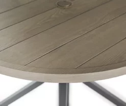 Sandpointe Neutral Steel Round Patio Dining Table -FurniHub Store 810554377 2
