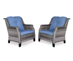 Real Living Rockbridge All-Weather Wicker Cushioned Patio Chairs, 2-Pack -FurniHub Store 810555262