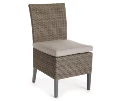 Eagle Brooke Tan All-Weather Wicker Cushioned Patio Dining Chairs, 2-Pack -FurniHub Store 810555281 1