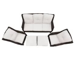 Real Living Rockbridge All-Weather Wicker Cushioned Patio Sofa & Ottoman Set -FurniHub Store 810555287 6