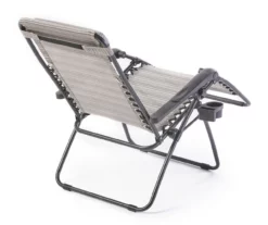 Gray Sling Fabric Gravity Lounger Chair -FurniHub Store 810556793 2