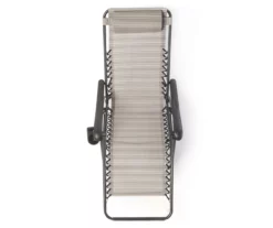 Gray Sling Fabric Gravity Lounger Chair -FurniHub Store 810556793 3